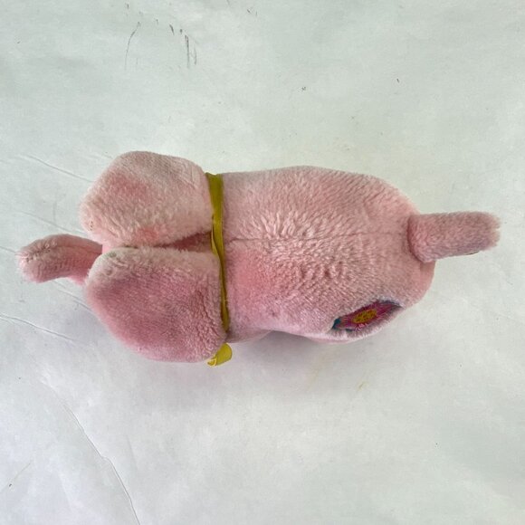 Vintage 1984 Amtoy Baby Soft Touch Plush Pink Elephant Music Box - Picture 5 of 10